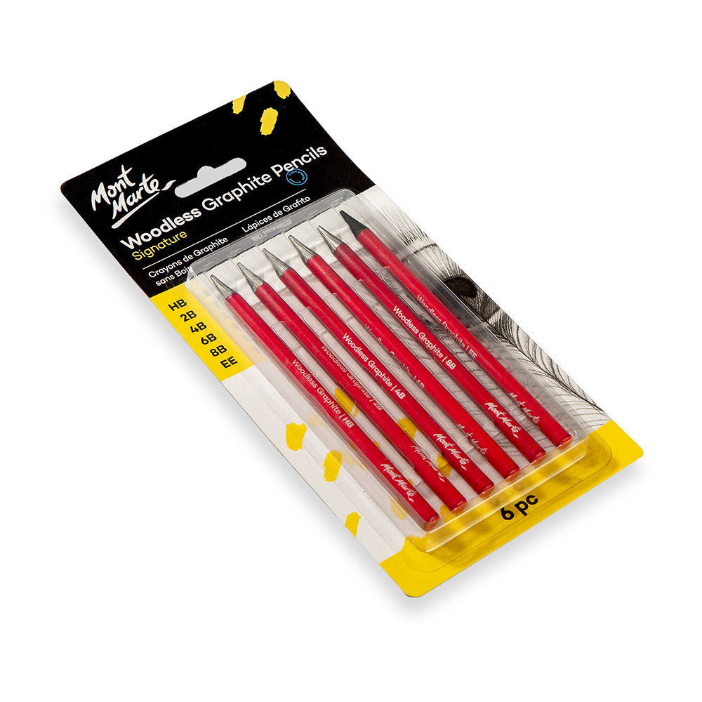 Woodless Graphite Pencils Signature 6pc – Mont Marte Global