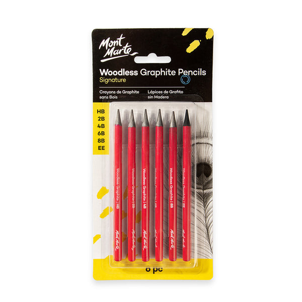 Woodless Graphite Pencils Signature 6pc – Mont Marte Global