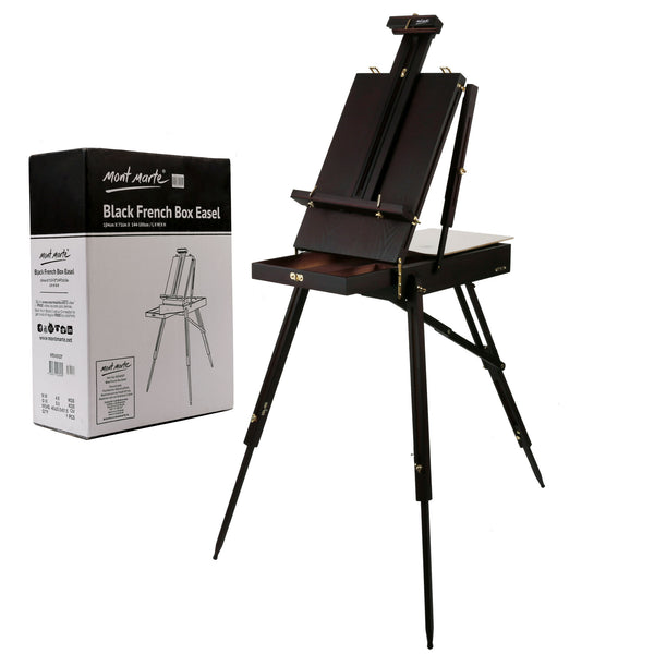 Mont Marte Heavy Duty statief ezel, verstelbare beukenhouten kunstenaarsezel om te schilderen, houdt canvas tot 79 cm hoog