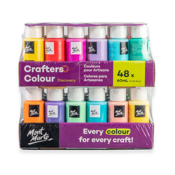 48-Piece Acrylic Paint Set with Professional-Grade Paints, Brushes, and  Canvas