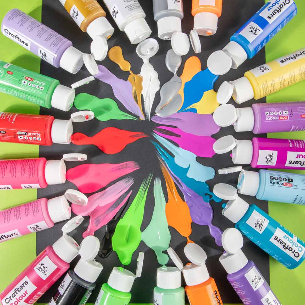 Mont Marte Crafters Colour Discovery Paint Set 21pc x 60ml (2 US