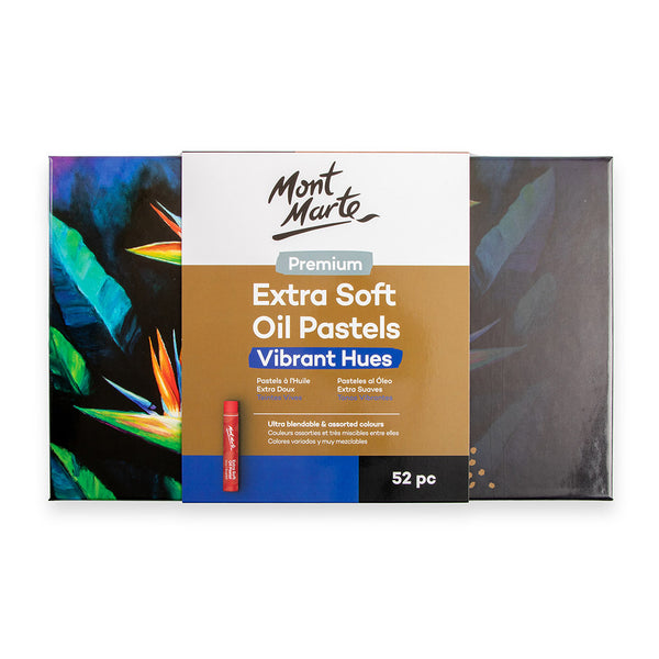 Mont Marte Extra zacht oliepastelkrijt, 52 stuks, verschillende heldere kleuren, levendig, veelzijdige pastelkleuren om te mengen, lagen om te schaduwen, ideaal voor kunst, handwerk, verven en Mont Marte Extra zacht oliepastelkrijt, 52 stuks, verschillende heldere kleuren, levendig, veelzijdige pastelkleuren om te mengen, lagen om te schaduwen, ideaal voor kunst, handwerk, verven en