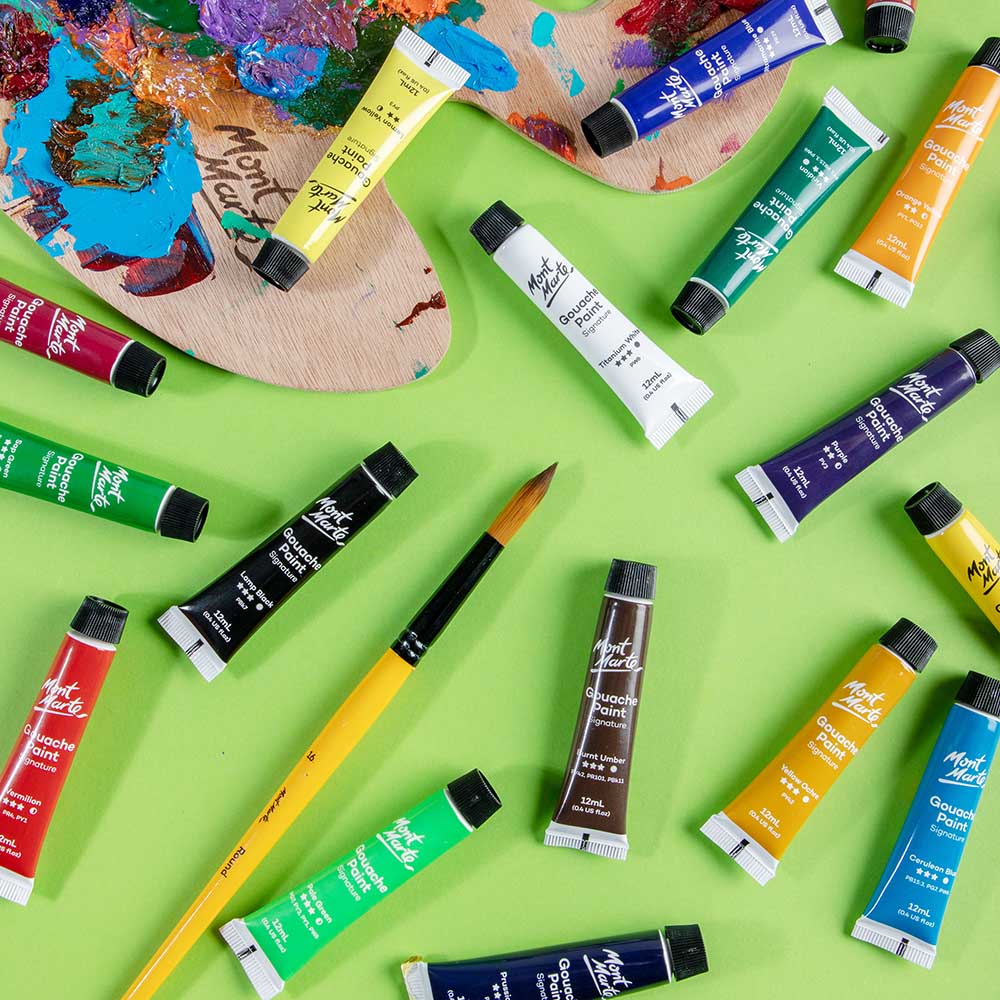 Gouache Paints Signature 18pc x 12ml (0.4 US fl.oz) – Mont Marte
