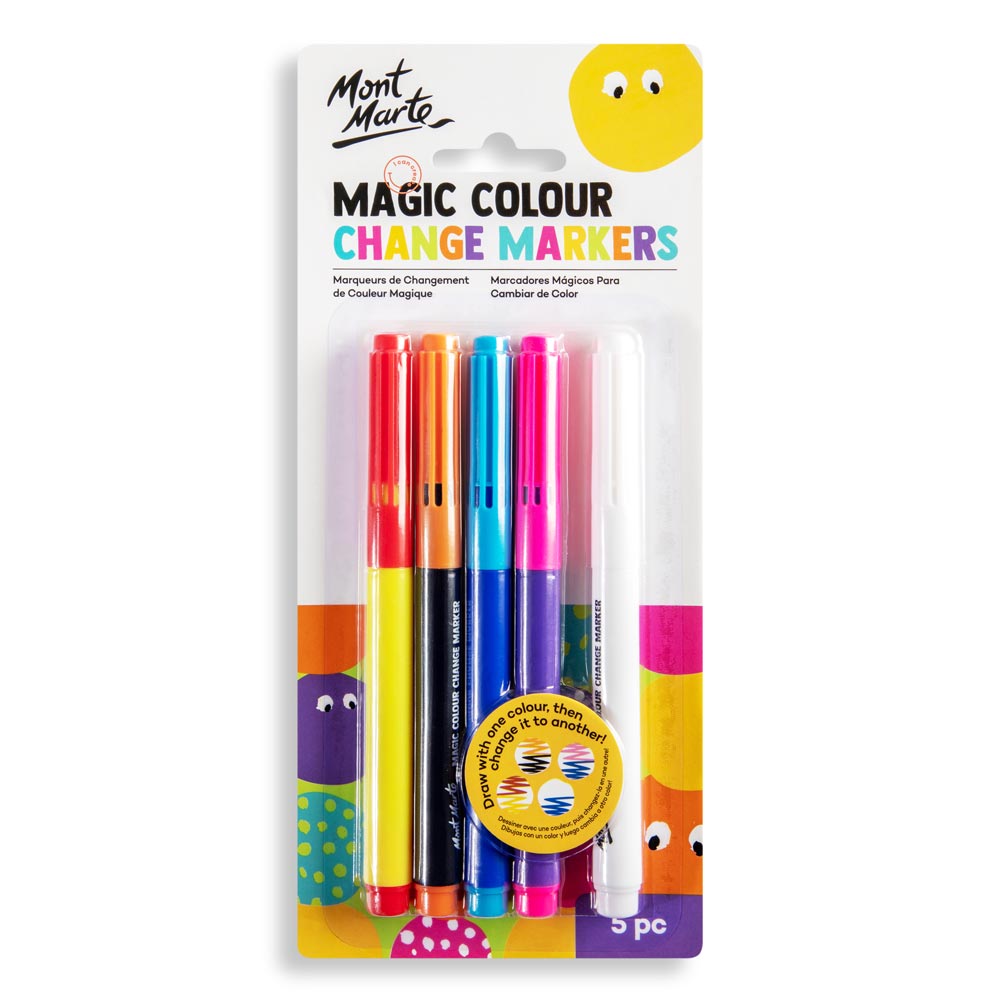 Magic Colour Change Markers 5pc Mont Marte Global
