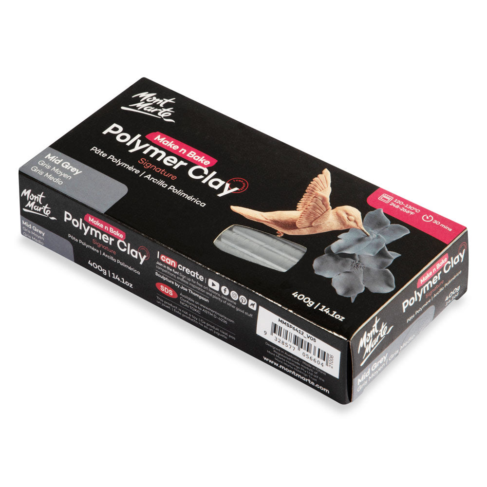 MAGNET POWDER & CLAY 2点セット Make n Bake Polymer Clay Signature 400g (14.1oz) - Mid Grey