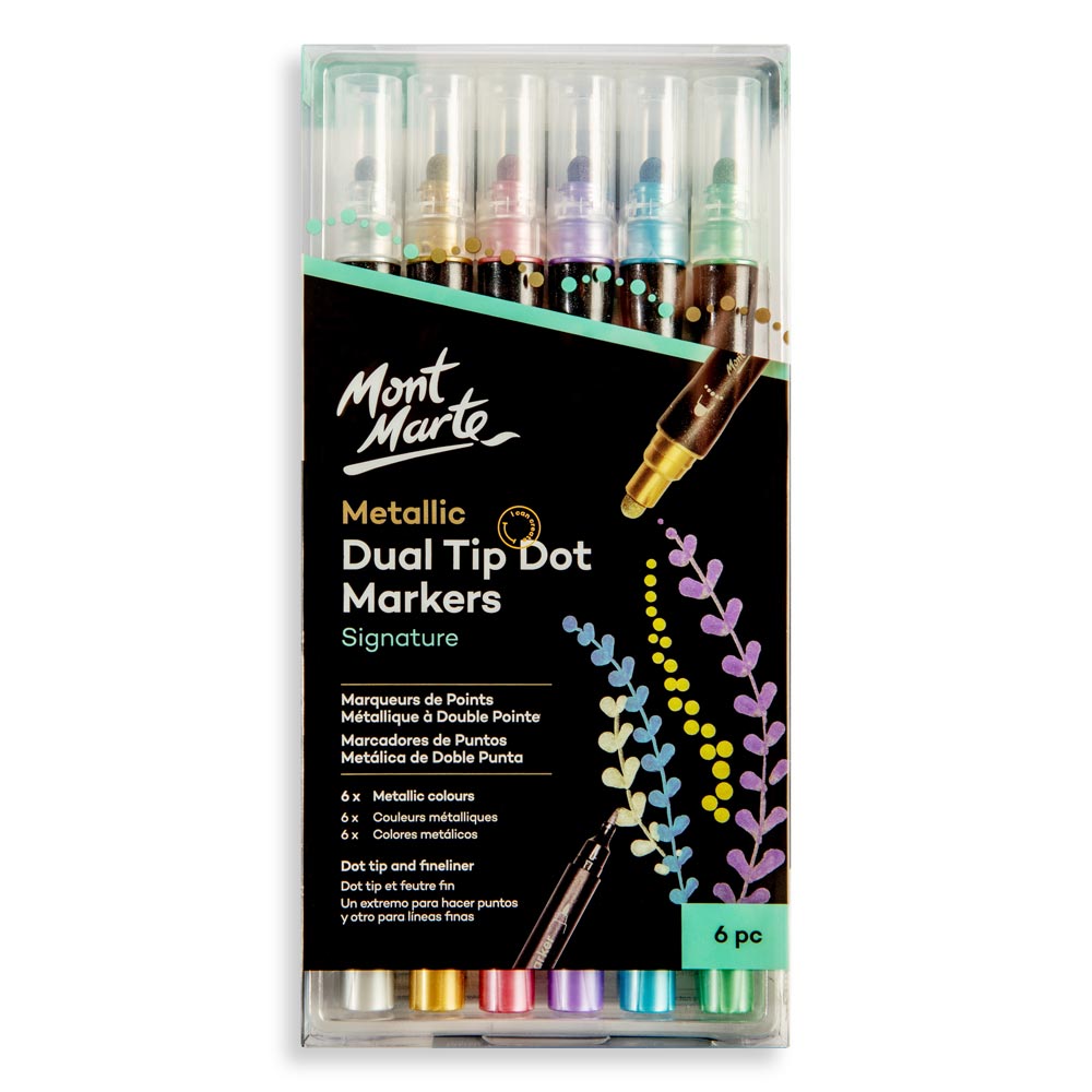 Dual Tip Metallic Chalk Markers Set of 12 – Bay & Bee