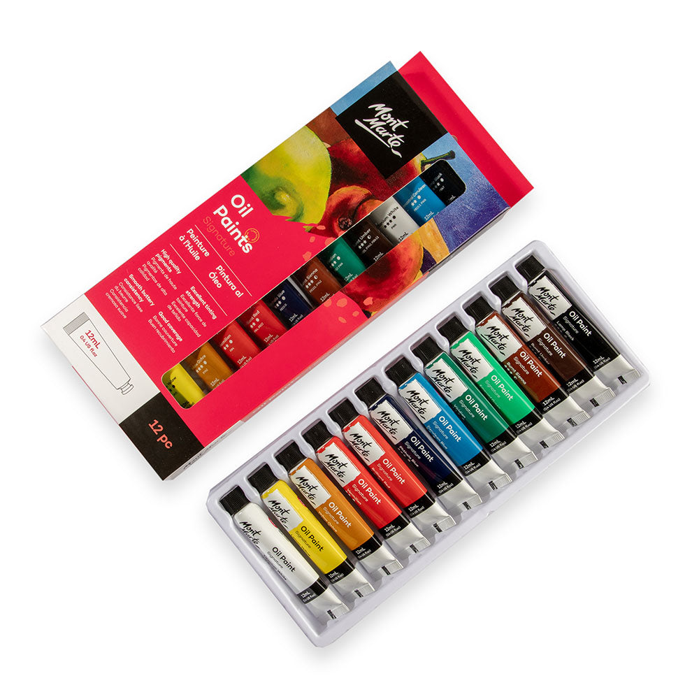 Oil Paints Signature 12pc x 12ml (0.4 US fl.oz) – Mont Marte Global