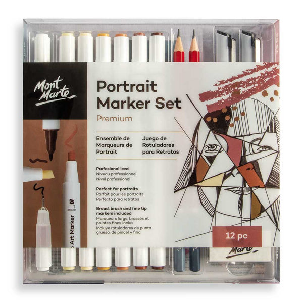 Portrait Marker Set Premium 12pc – Mont Marte Global