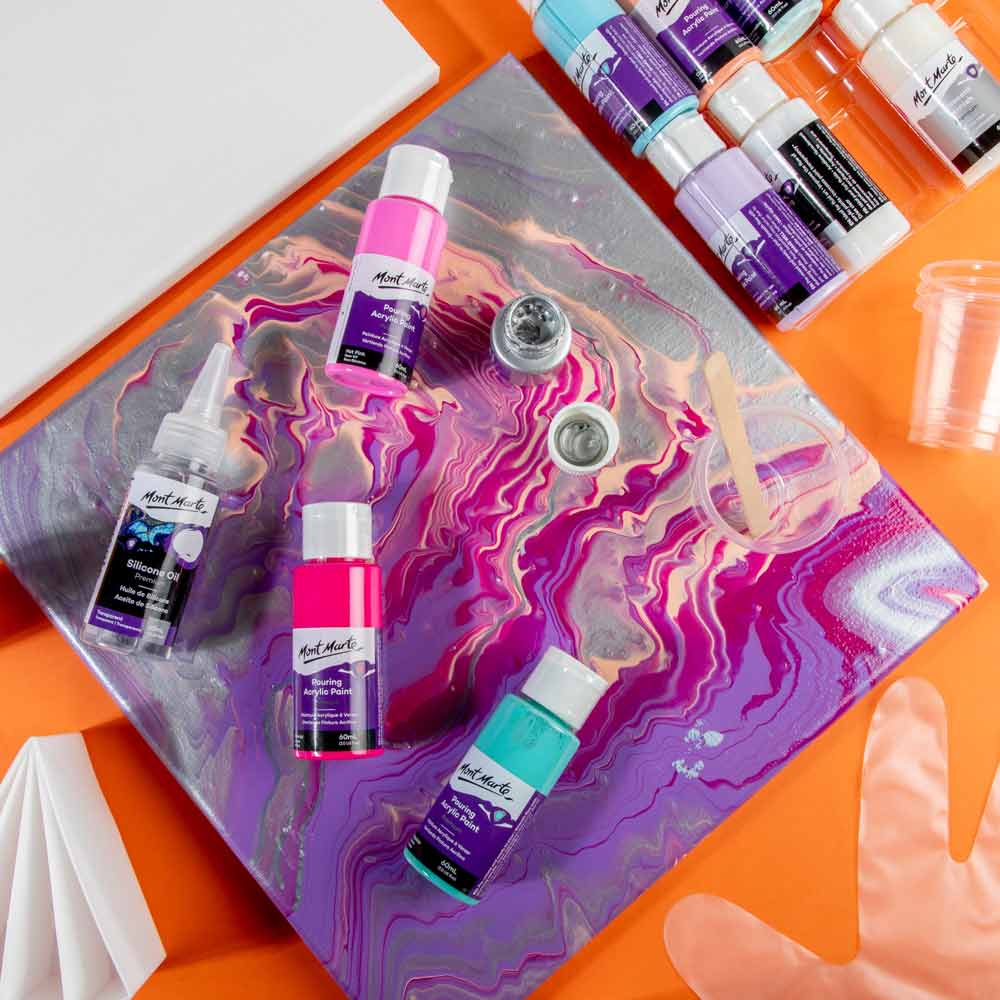 Mont Marte Pouring Paint Experience Kit Premium 72pc Mont Marte Global