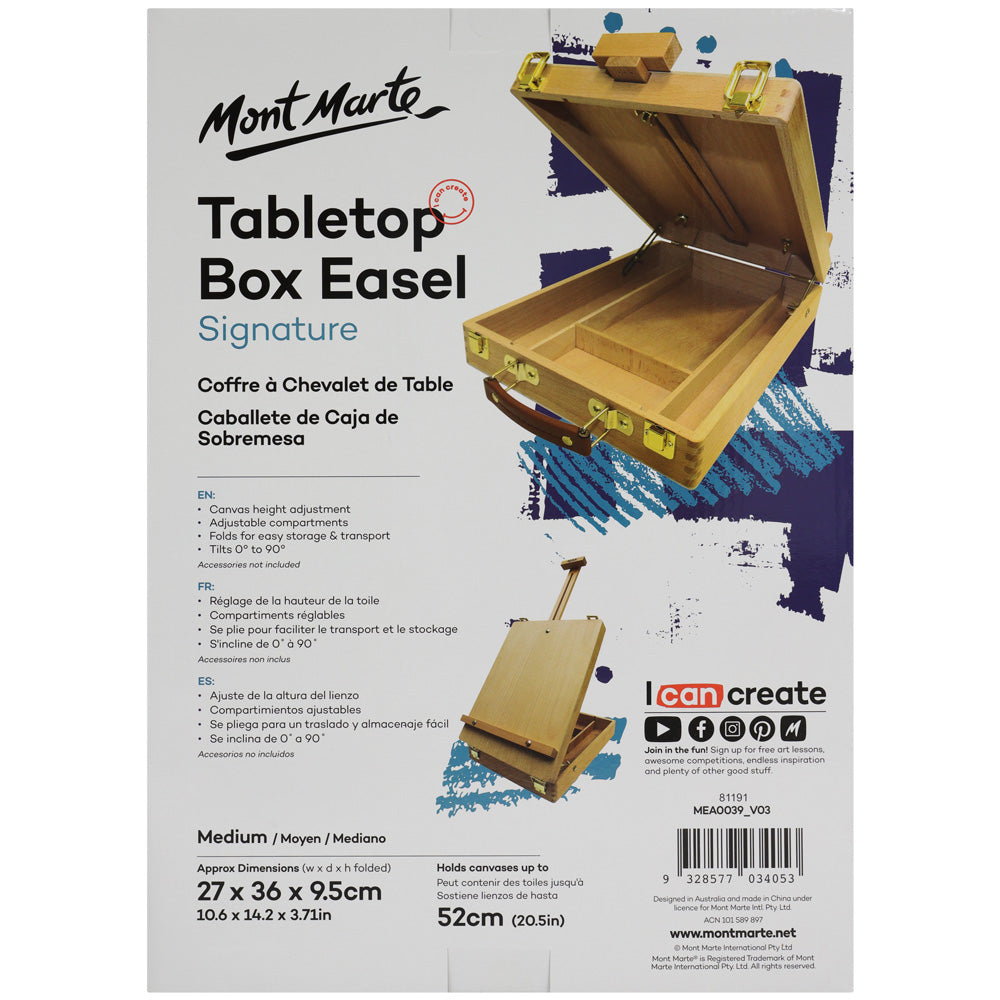 Tabletop Box Easel Signature - Medium – Mont Marte Global