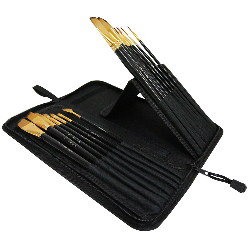 Studio Brush Set in Easel Wallet 15pc – Mont Marte Global