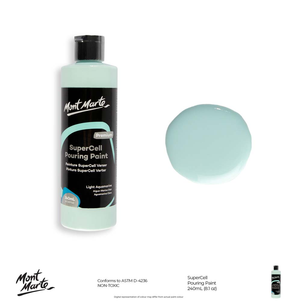SuperCell Pouring Paint Premium 240ml (8.1 US fl.oz) - Light SuperCell Pouring Paint Premium 240ml (8.1 US fl.oz) - Light