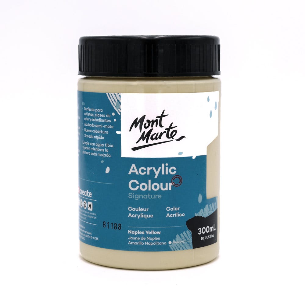 Acrylic Colour Paint Signature 300ml (10.1 US fl.oz) - Naples Yellow ...