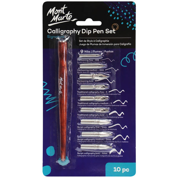Calligraphy Dip Pen Set Signature 10pc – Mont Marte Global