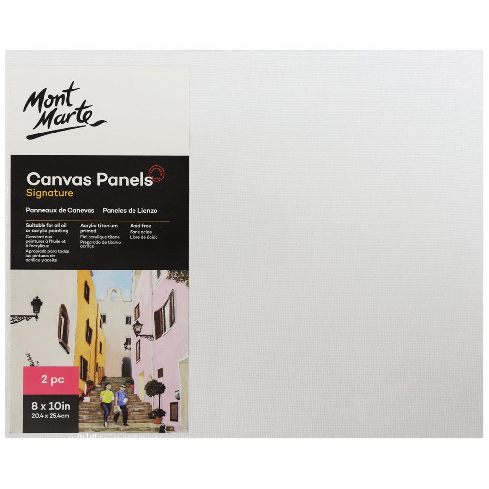 Canvas Panels Signature 2pc 20.4 x 25.4cm (8 x 10in) – Mont Marte