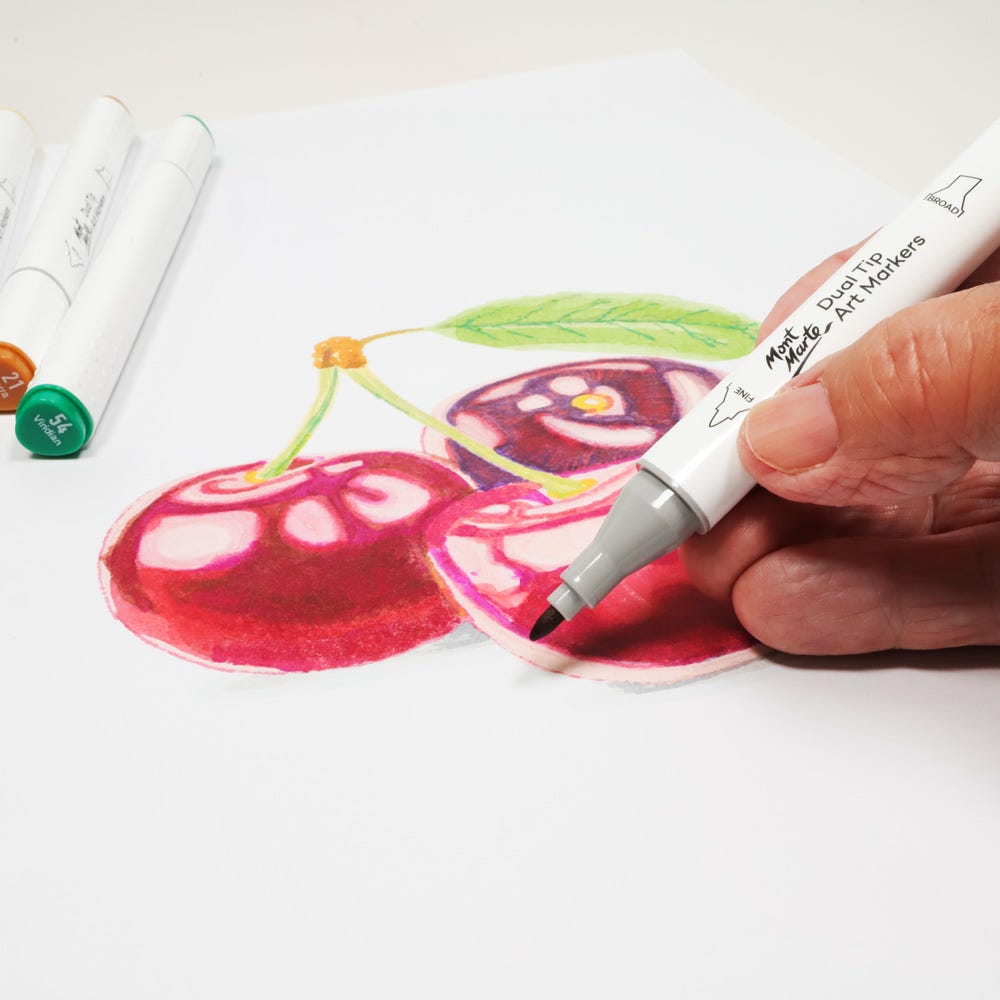 Graphit Twin Tip Marker Pen – Für Kunst & Design, Alkoholbasiert, Farbe Lapis