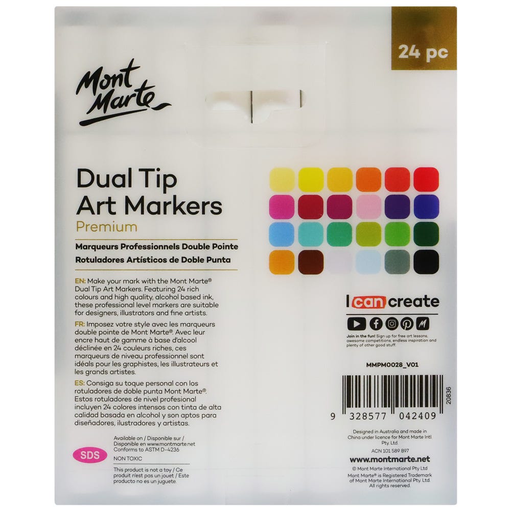 Mont Marte Dual Tip Artist Markers Mont Marte Dual Tip Brush