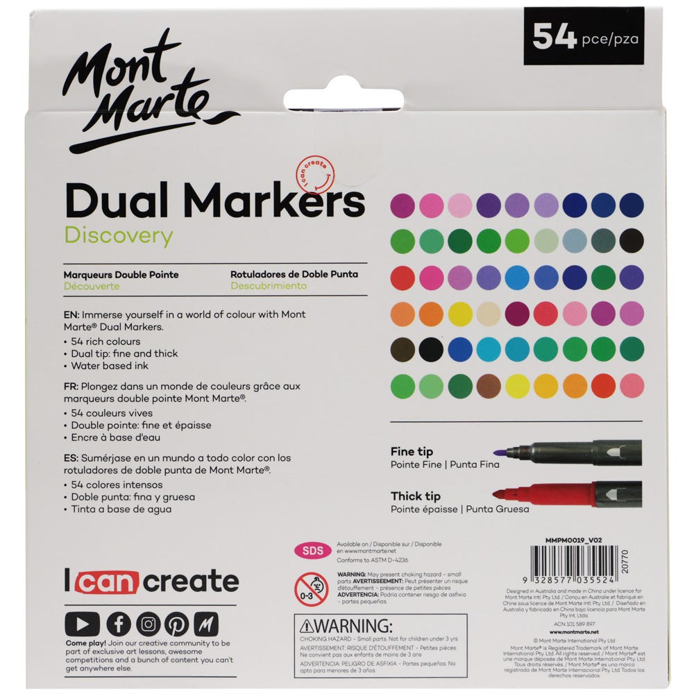 Dual Tip Markers Discovery 54pc