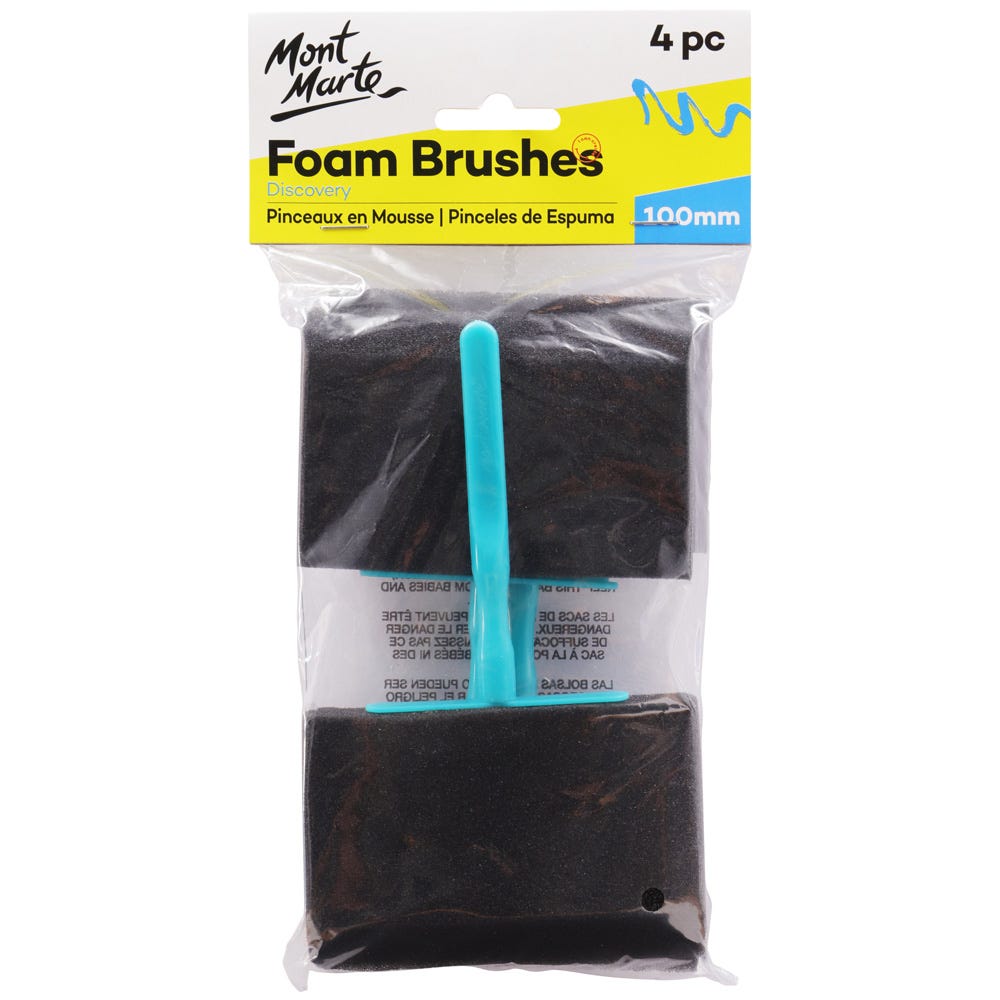 Foam Brushes 100mm 4pc