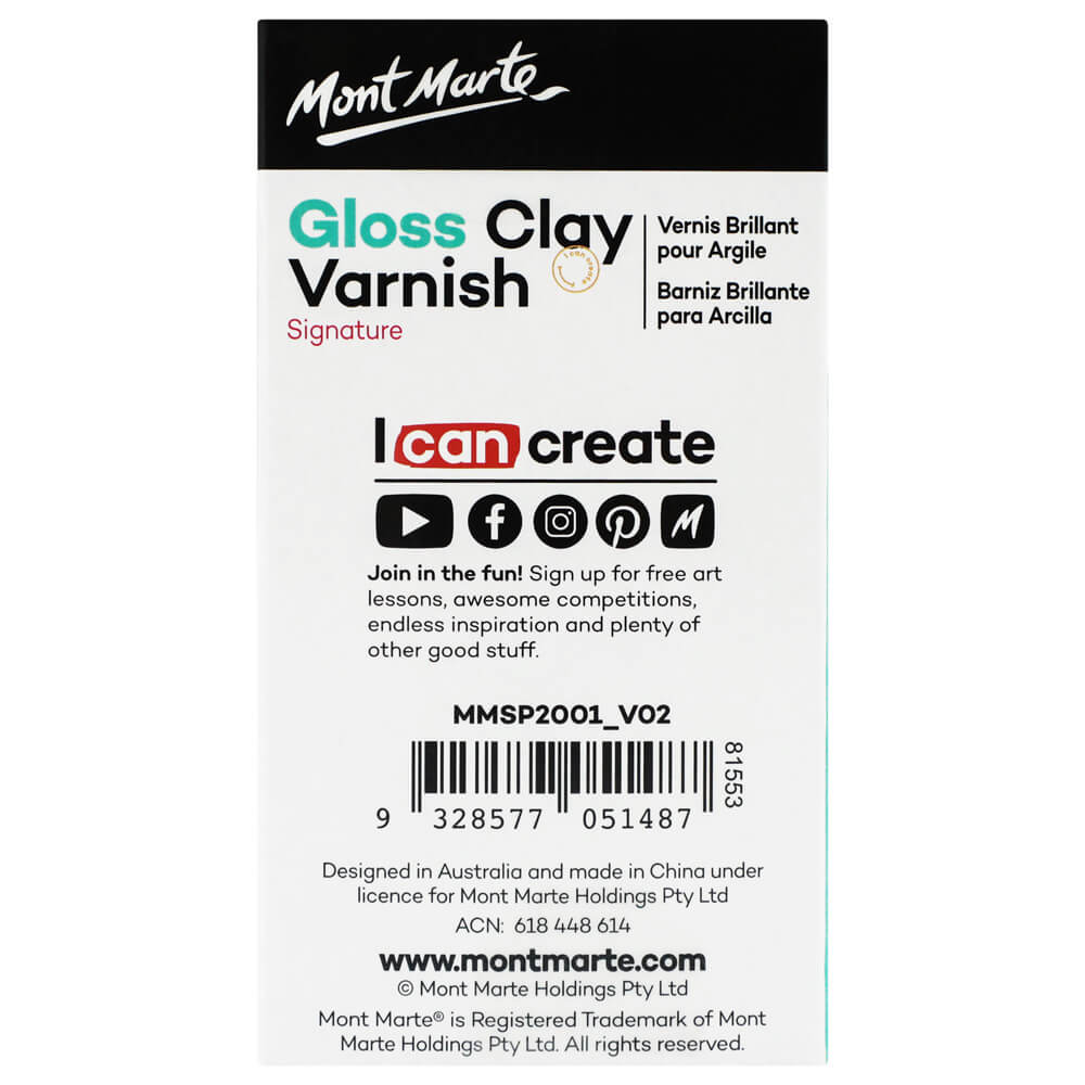 BRAND NEW* Clay glossy varnish Mont marte, Hobbies & Toys, Stationery &  Craft, Handmade Craft on Carousell