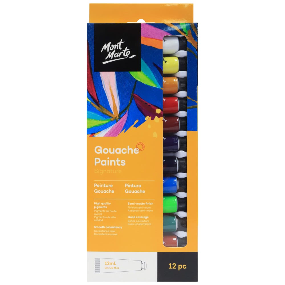 Gouache Paints Set Signature 12pc x 12ml (0.4 US fl.oz) – Mont