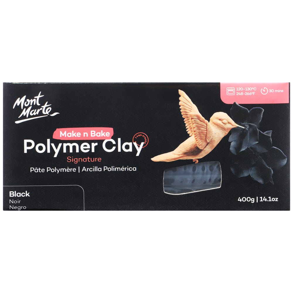 Mont Marte Make'N'Bake Polymer Clay 60g, Titanium White - Arthood