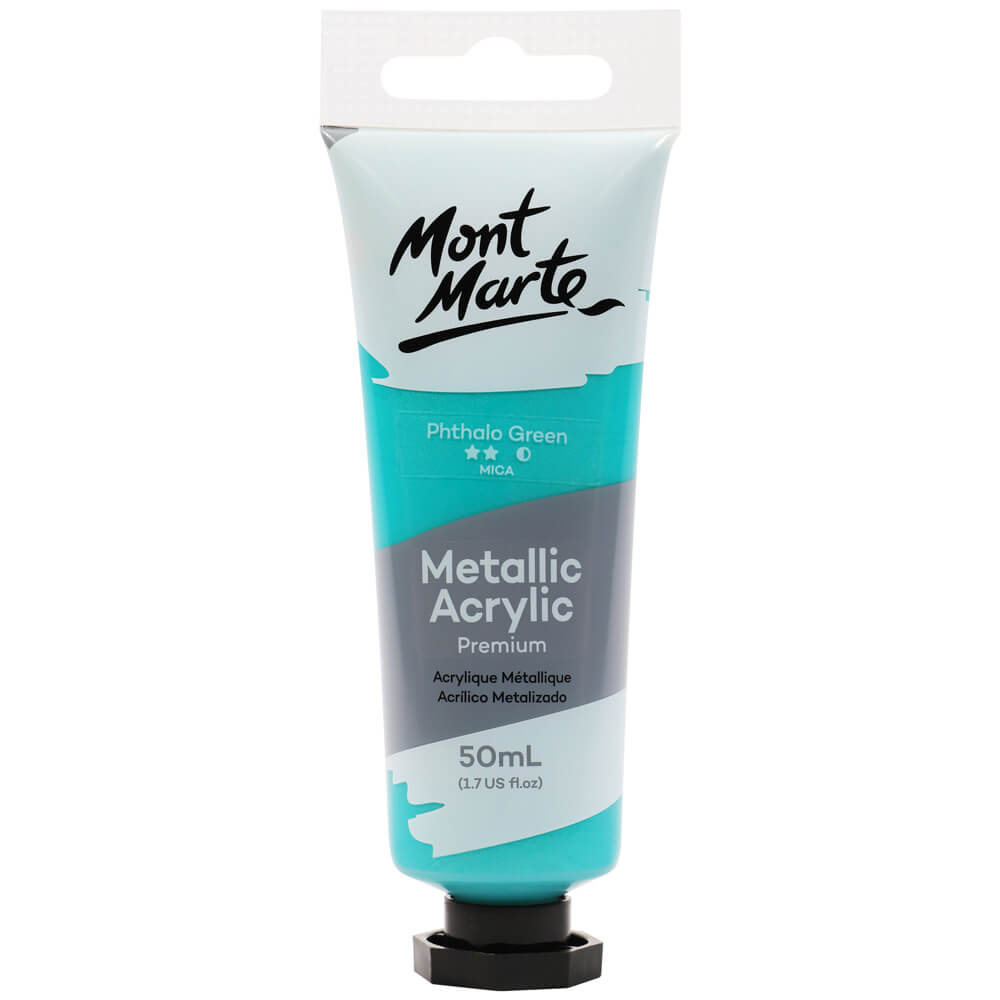 Metallic Acrylic Paint Premium 50ml (1.7 US fl.oz) Tube - Phthalo