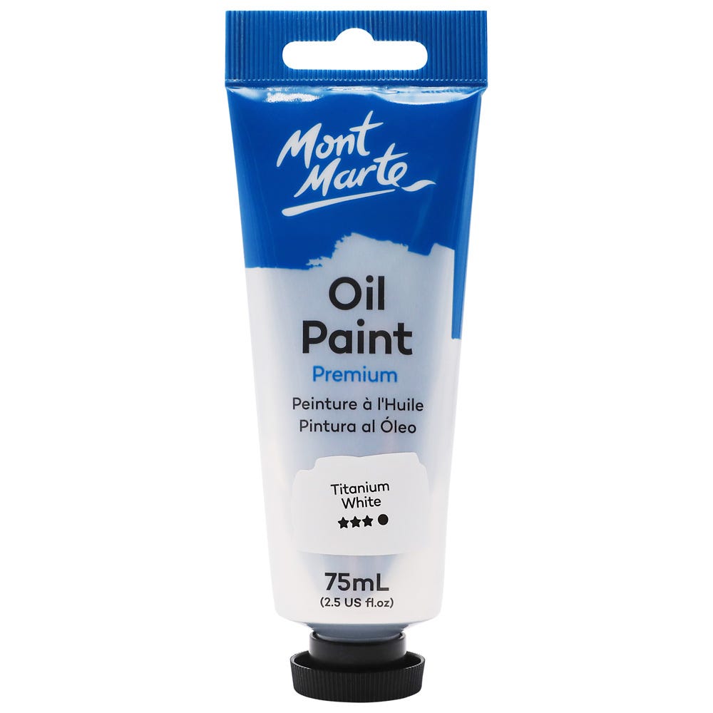 Oil Paint Premium 75ml (2.5 US fl.oz) Tube - Titanium White – Mont Marte  Global