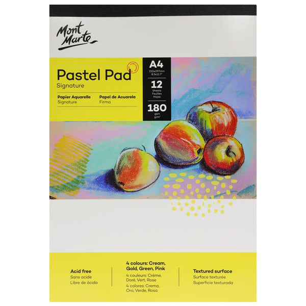 Pastel Pad 4 colours Signature 180gsm 12 Sheet A4 210 x