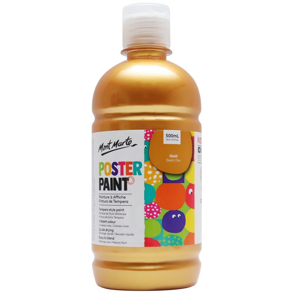 Poster Paint 500ml (16.91 US fl.oz) - Gold – Mont Marte Global