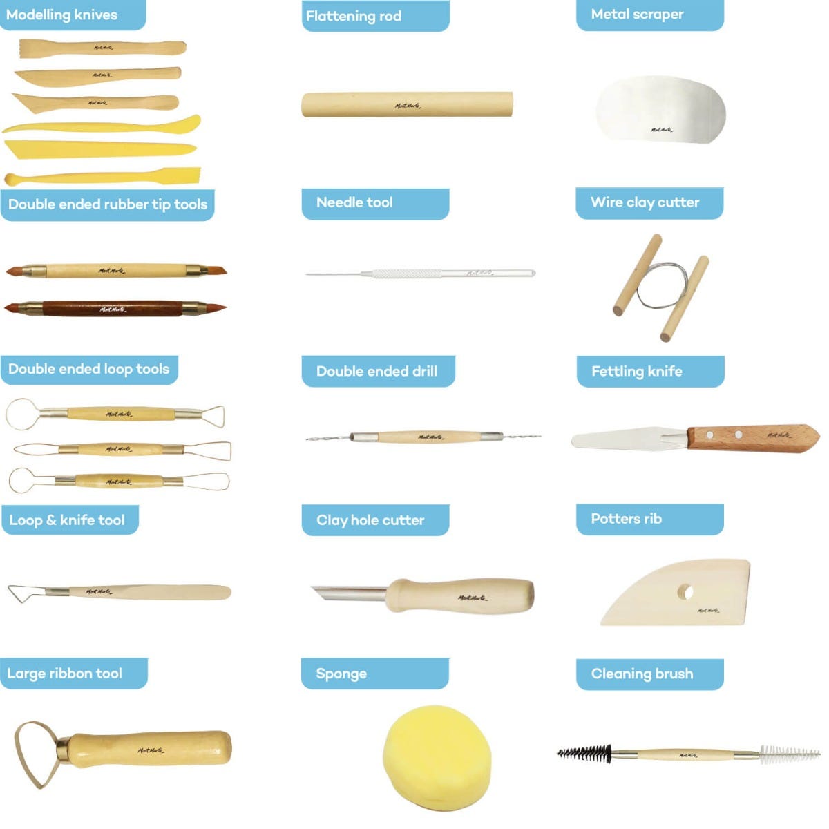 Pottery Tool Set Signature 23pc – Mont Marte Global
