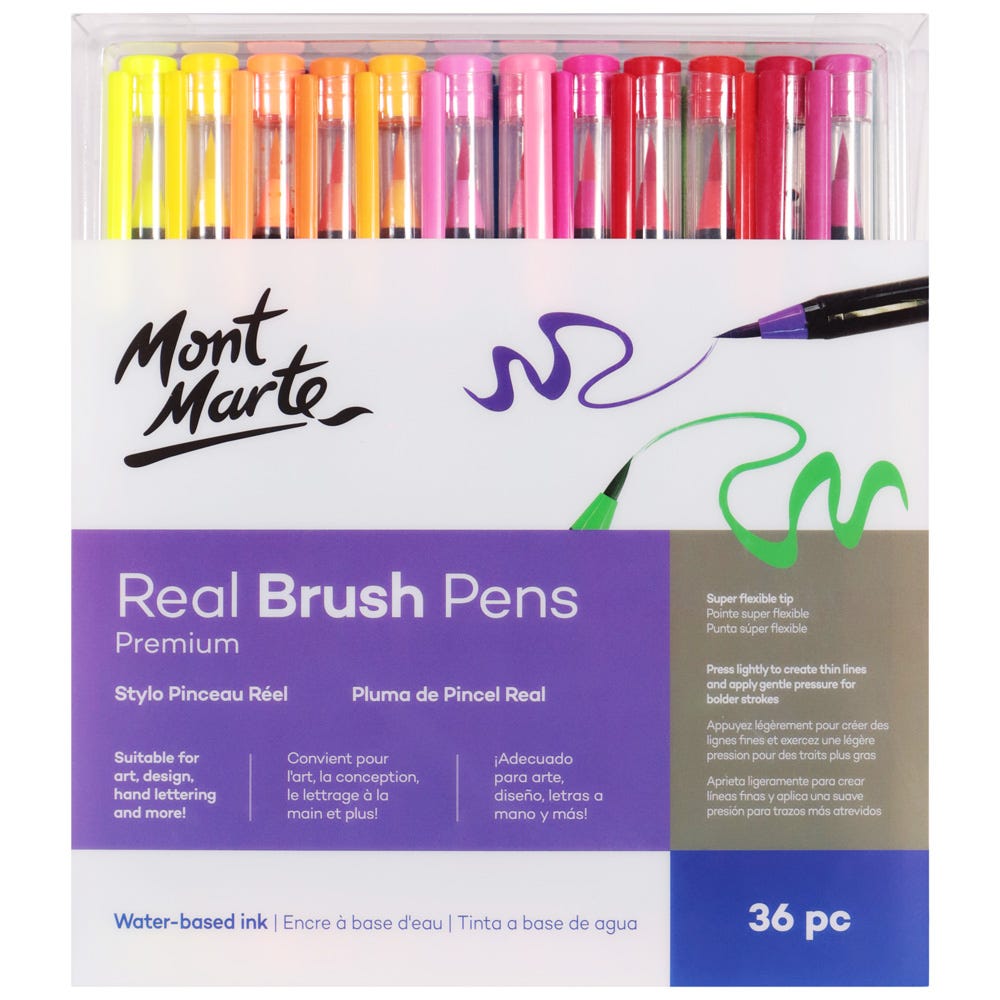 Real Brush Pens Premium 36pc Mont Marte Global