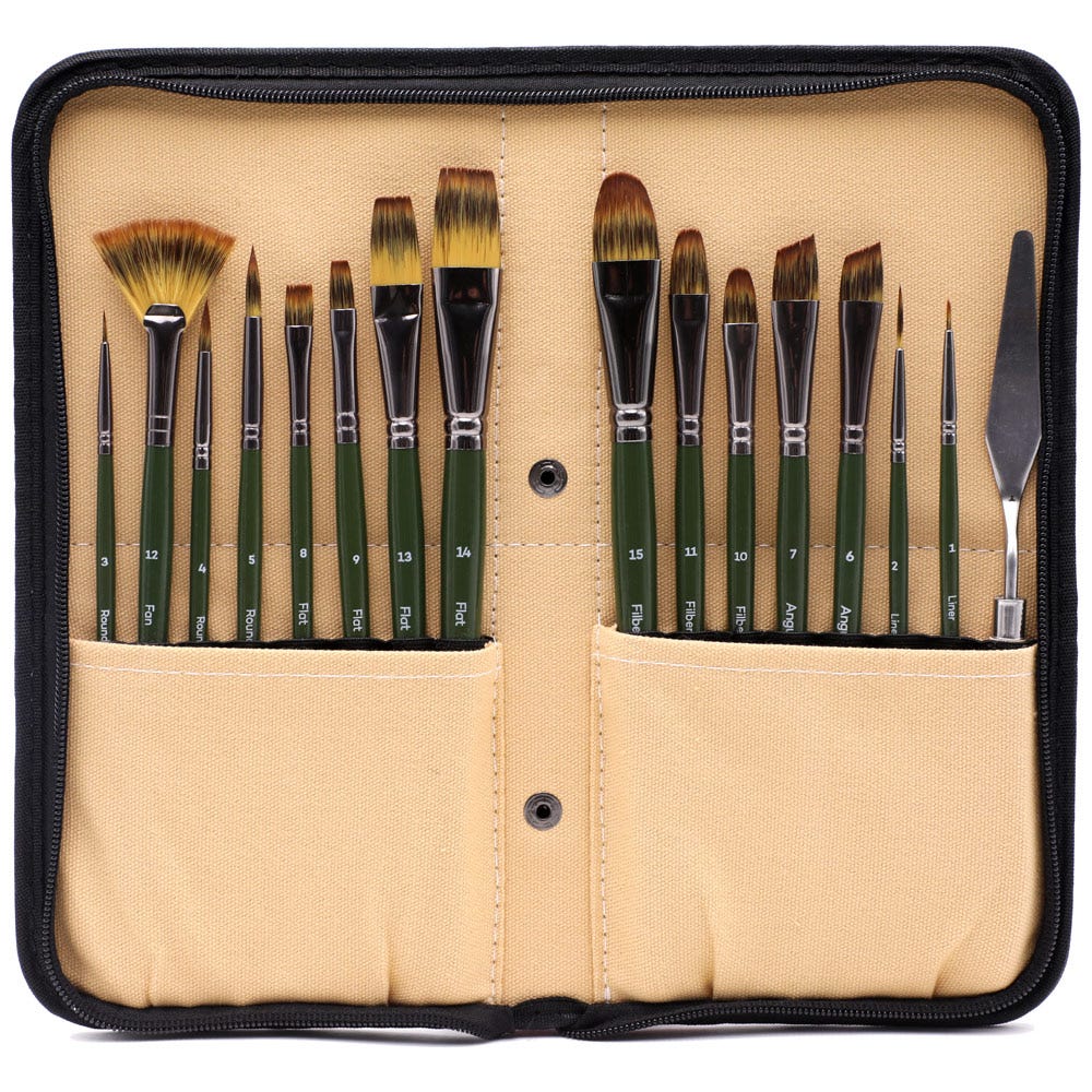 Brush Set with Easel Wallet Signature 17pc – Mont Marte Global
