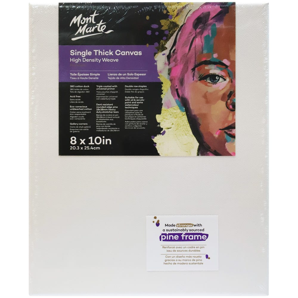 Single Thick Canvas Premium 20.3 x 25.4cm (8 x 10in) – Mont Marte