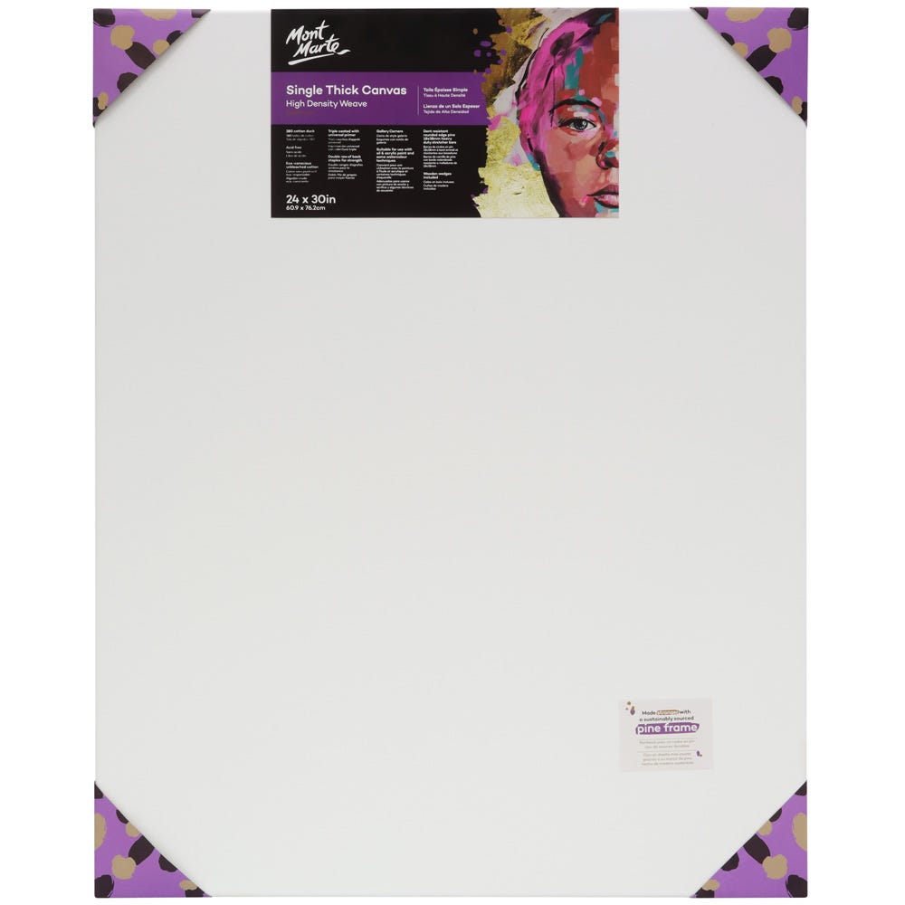 Single Thick Canvas Premium 60.9 x 76.2cm (24 x 30in) – Mont Marte Global