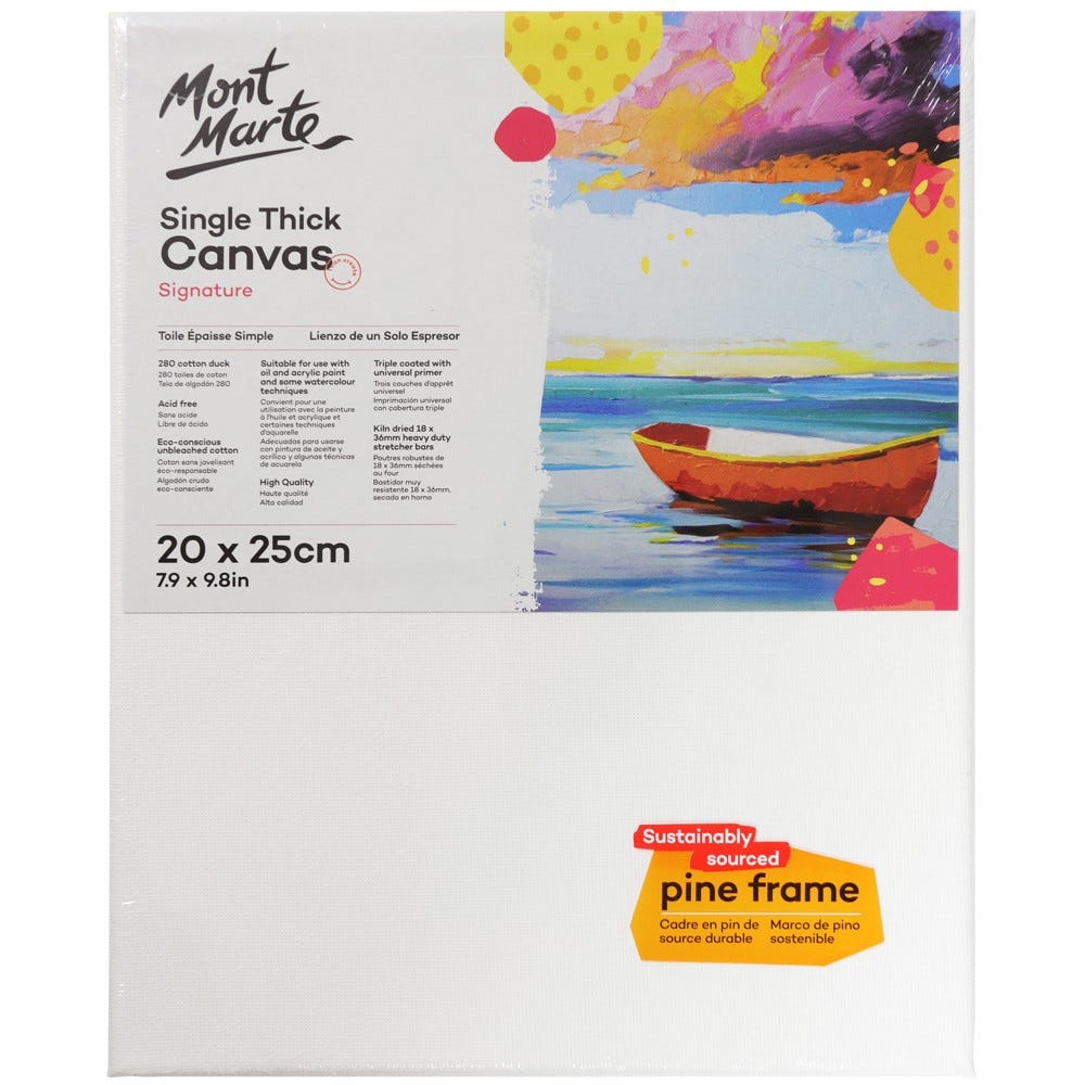 Single Thick Canvas Signature 20 x 25cm (7.9 x 9.8in) – Mont Marte