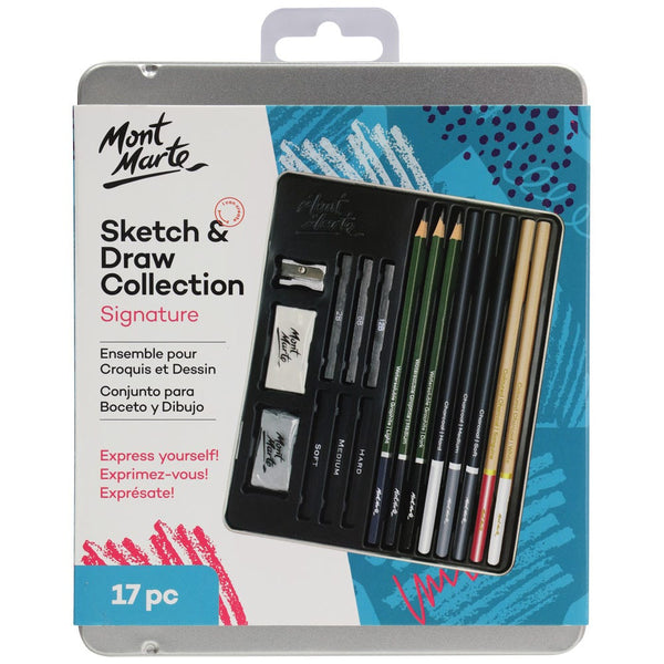 絵筆17本セット mont-marte-sketch-and-draw-