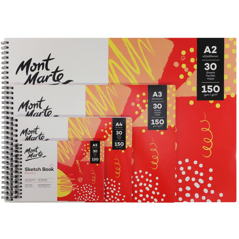 Sketch Book Discovery A3 (11.7 x 16.5in) 30 Sheets 150gsm – Mont Marte  Global