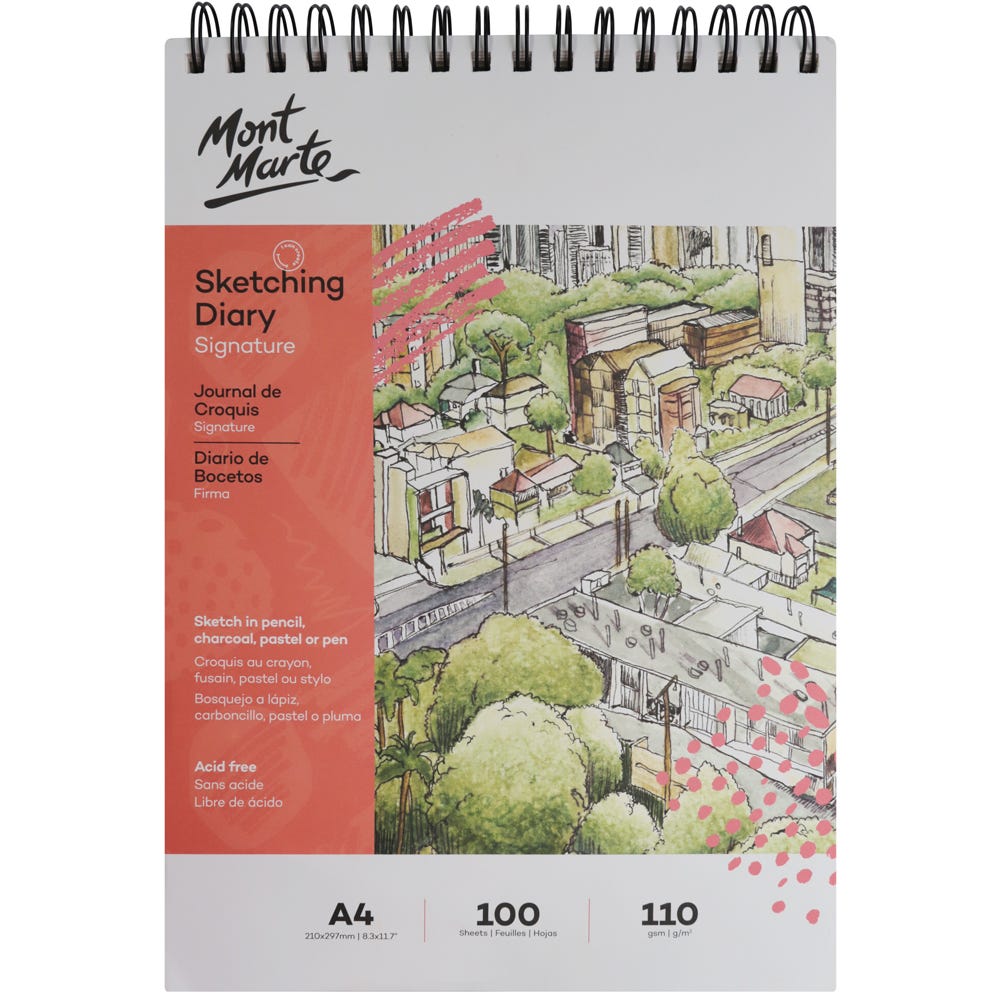 Sketching Diary Signature 110gsm A4 100 Sheet – Mont Marte Global