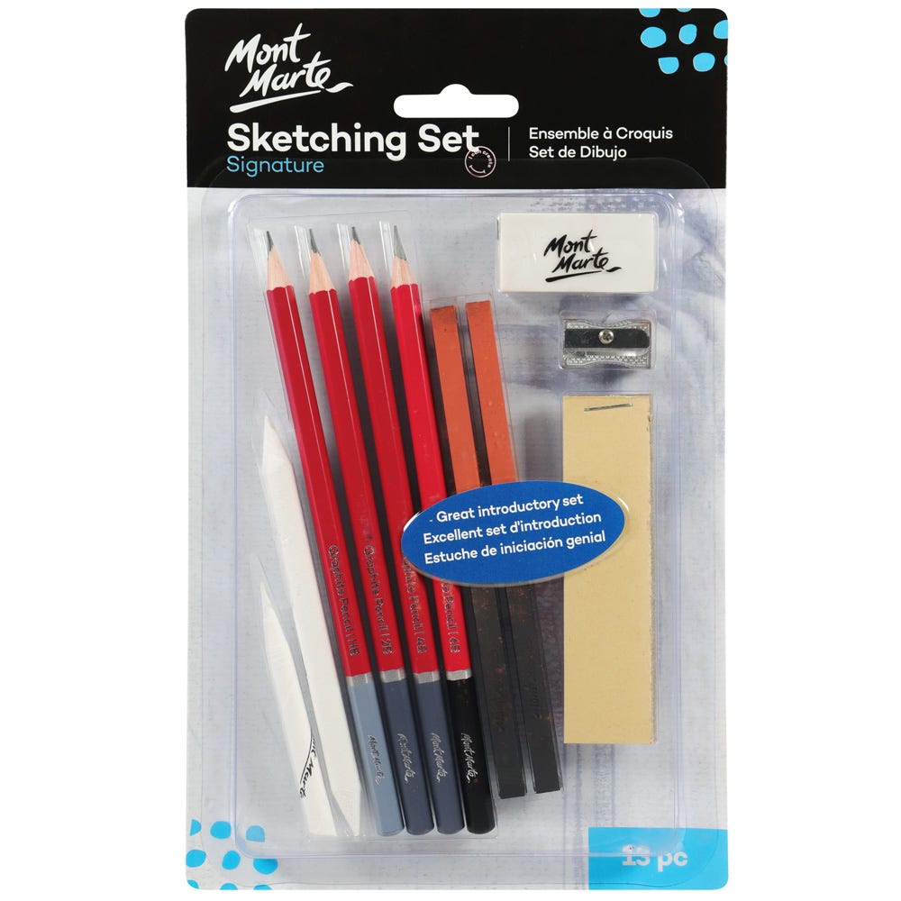 Mont Marte Signature Sketching Set In Wooden Box 21pc