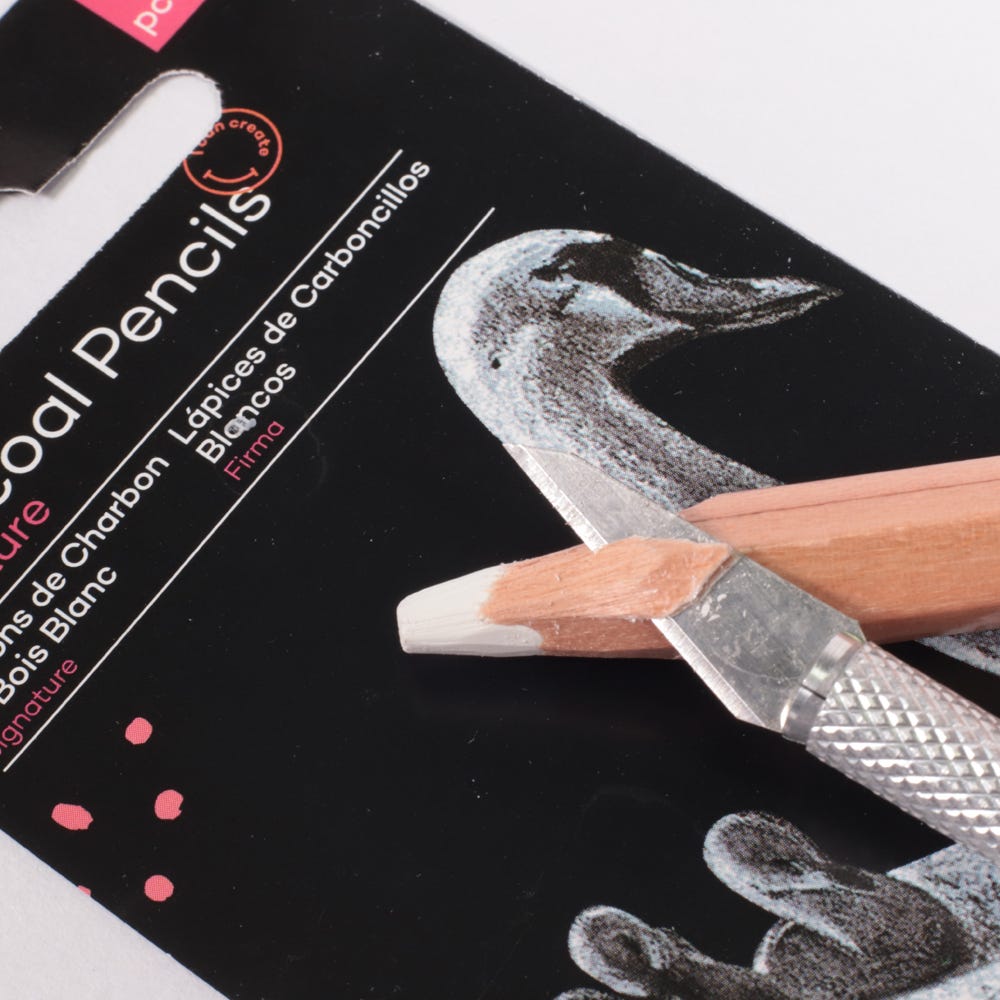 White Charcoal Pencils Lge Hex Signature 2pc – Mont Marte Global