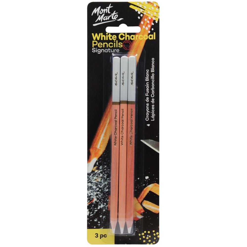 White Charcoal Pencils Signature 3pc – Mont Marte Global